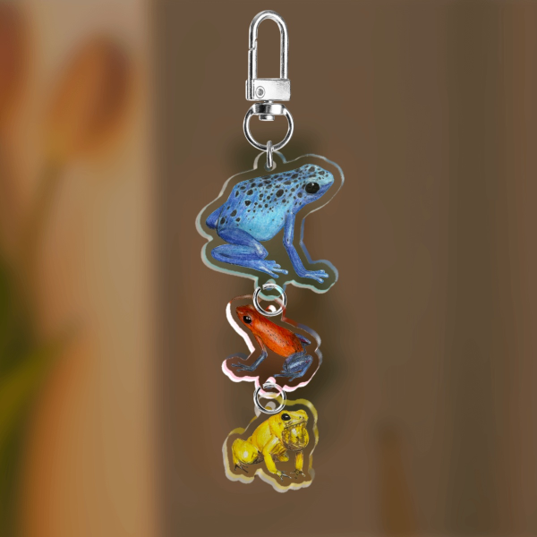 Poison dart frog keychain
