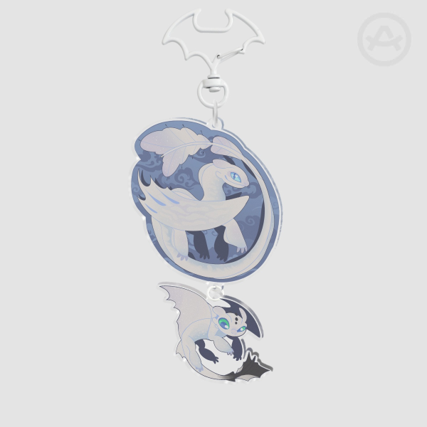 HTTYD Lightfury & Pouncer Keychain