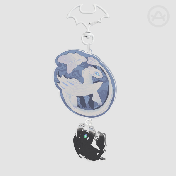 HTTYD Lightfury & Ruffrunner Keychain