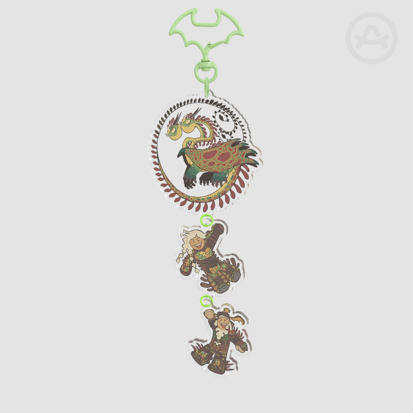 HTTYD Barf&Beltch & Ruffnut & Tuffnut Keychain