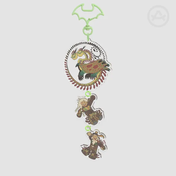 HTTYD Barf&Beltch & Ruffnut & Tuffnut Keychain
