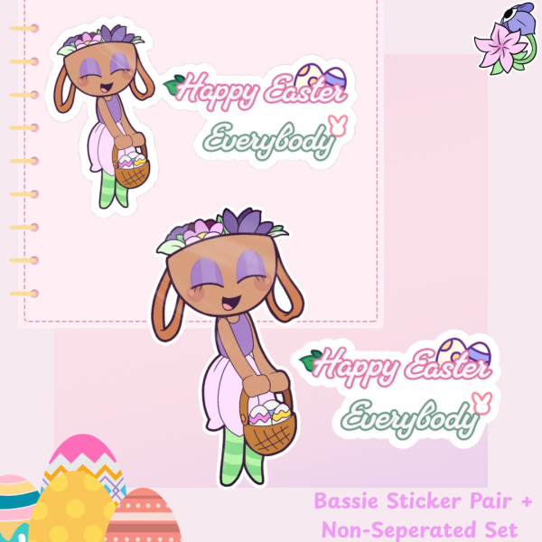 Bassie Sticker Pair + Non-seperated Set