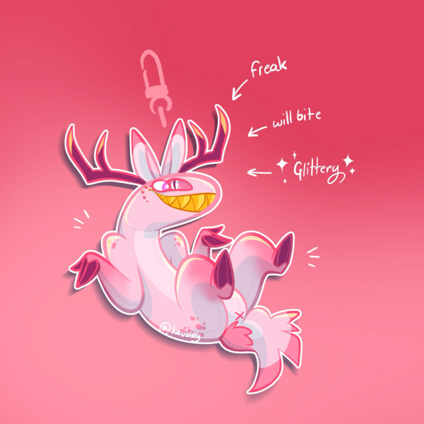 Pink Deer Alastor Keychain