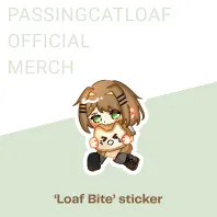 【Passingcatloaf Official Merch】'Loaf Bite' sticker
