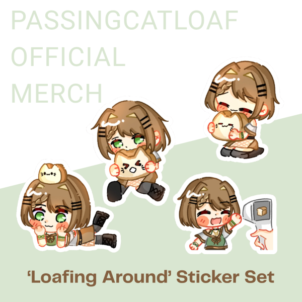 'Loafing Around' Die Cut Sticker Set