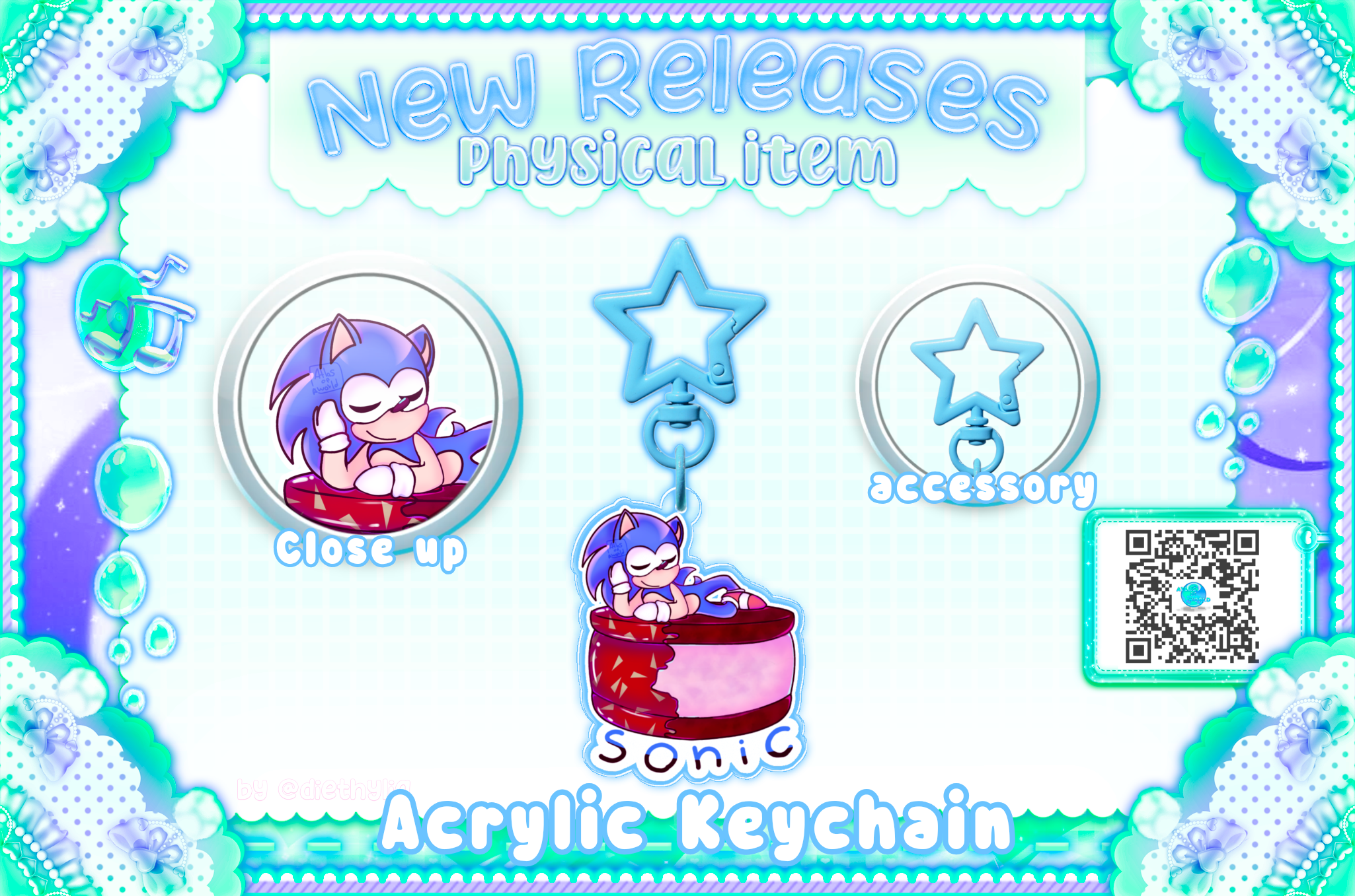 Sonic the hedgehog / Sweet mobians Acrylic Keychain