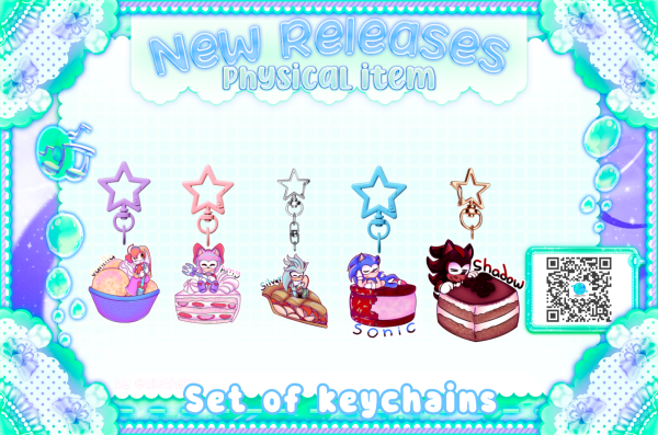 Sweet mobians Acrylic Keychains