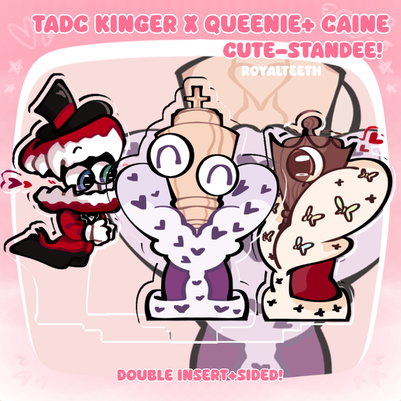 The amazing digital circus Caine x Kinger x Queenie royalteeth Double Insert Acrylic Standees