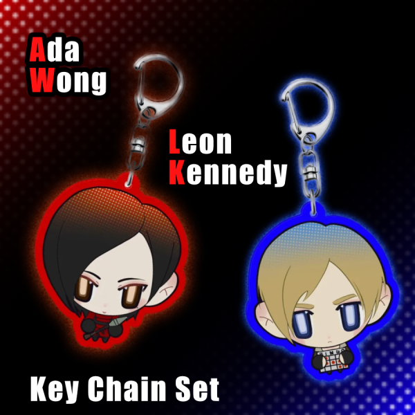 Chibi Ada and Leon Acrylic Keychain