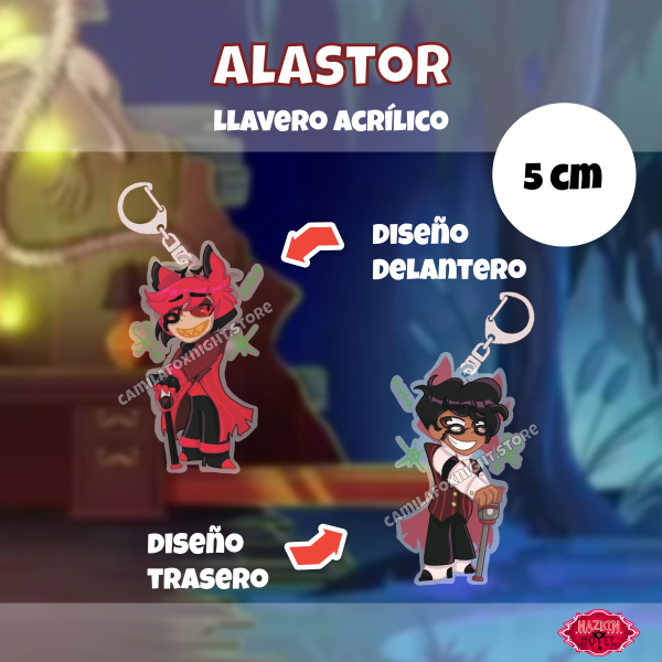 Alastor Hazbin Hotel Keychains