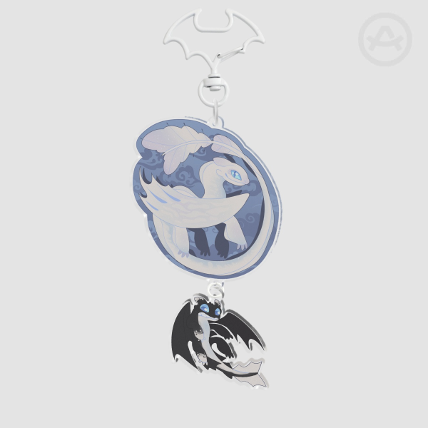 HTTYD Lightfury & Dart Keychain