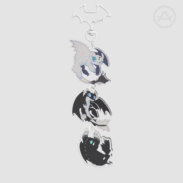 HTTYD Pouncer & Dart & Ruffrunner Keychain