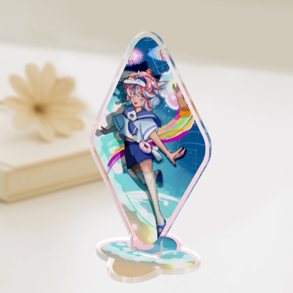 Strawberry Crepe Cookie, Beach! Clear Acrylic Standee
