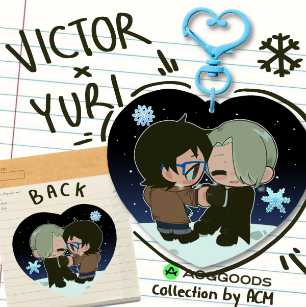 Victor x Yuri YURI!!! ON ICE Clear Acrylic Keychain