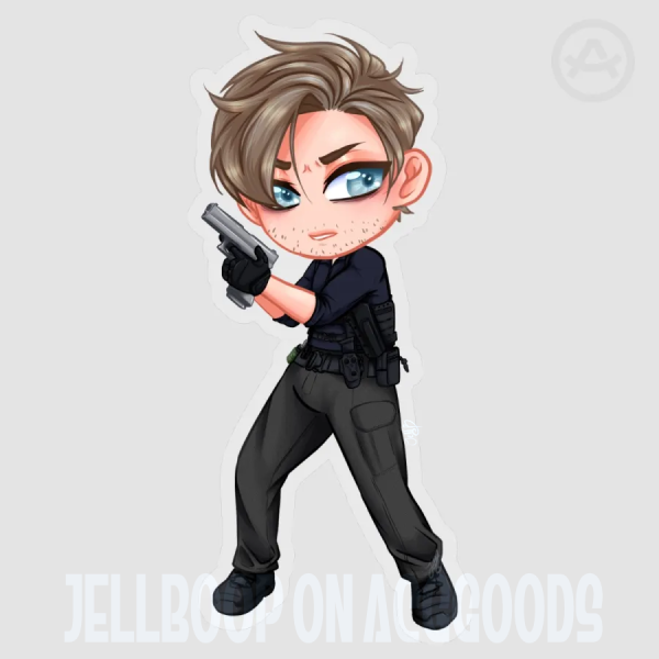Leon Kennedy Clear Vinyl Sticker