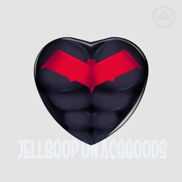 Red Hood Heart Shape Badge