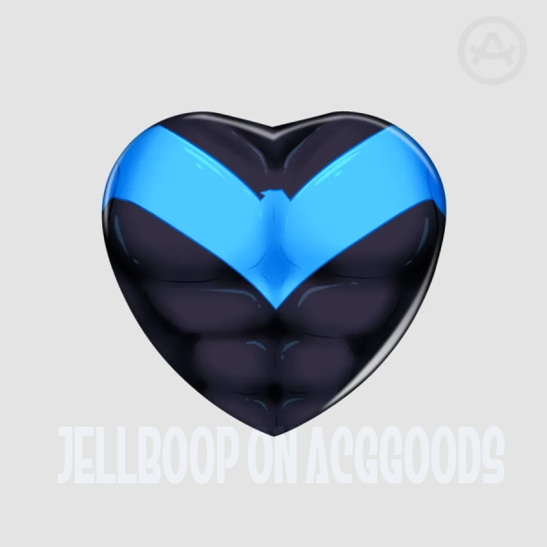 Nightwing Heart Shape Badge