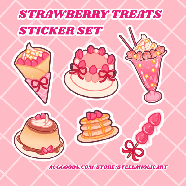 Strawberry Treats sticker set!