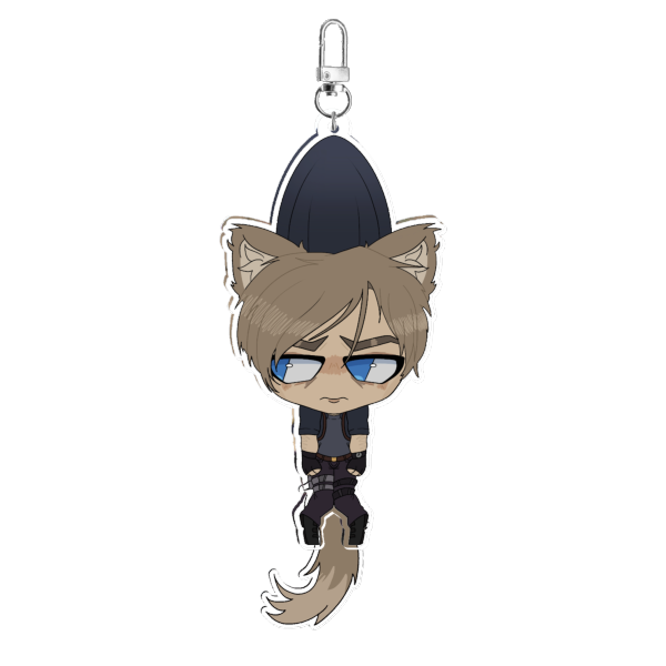 Leon Kennedy Resident Evil 4 Tail-wagging Pendant Keychain