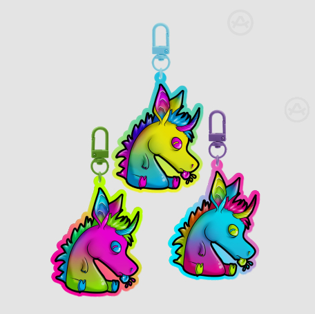 Unicorns Keychain Set