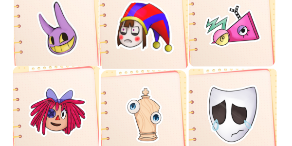 The Amazing Digital circus 'Player' Stickers