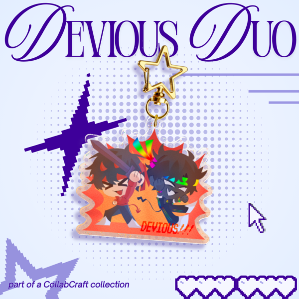 Devious Duo Keychain