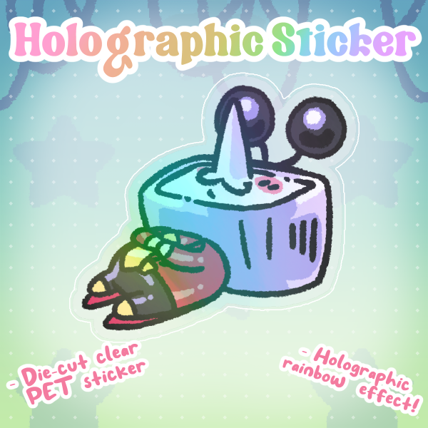 Tenna Floor Time Clear Holo Sticker - [Deltarune]