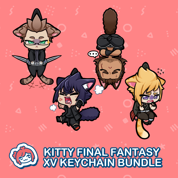 [ FFXV ] Kitty Character Keychain Bundle