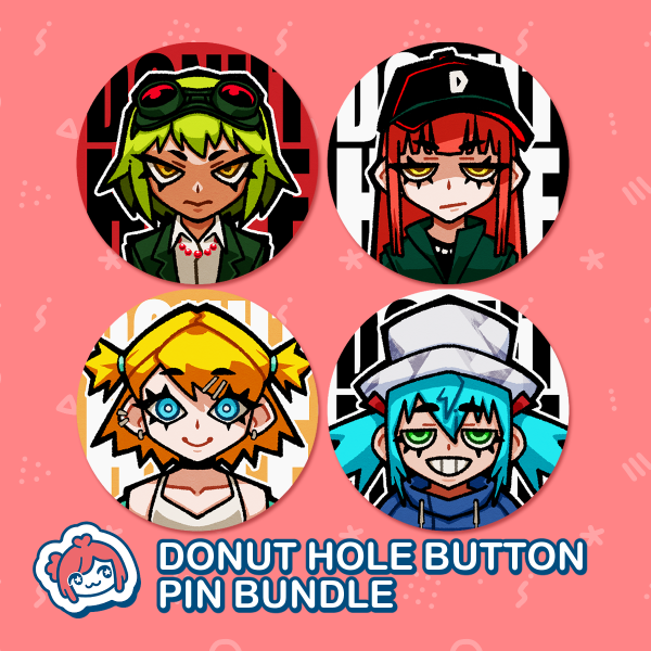 [ Vocaloid ] Donut Hole Button Pin Bundle