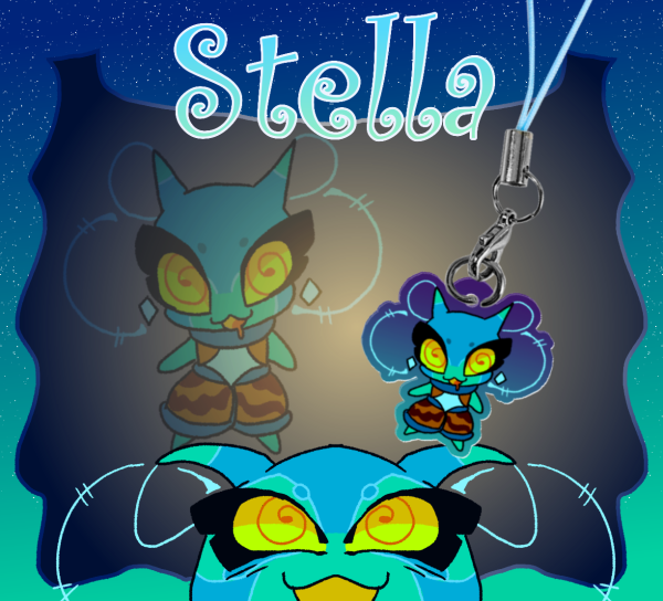 Stella Glitter Acrylic Phonecharm