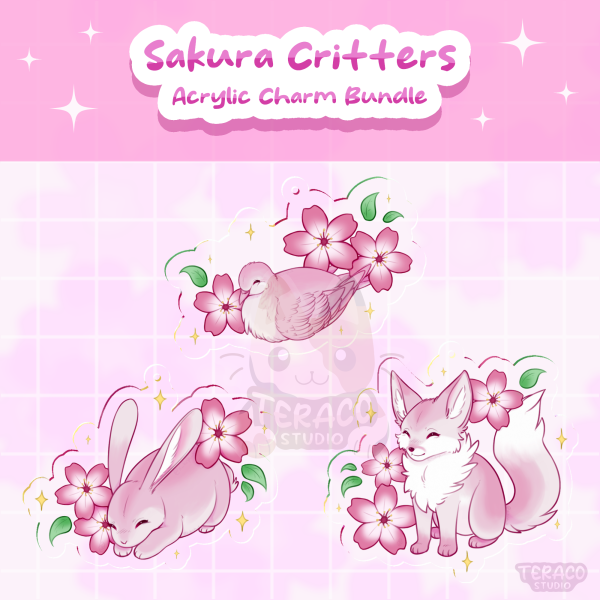 Sakura Critters [3 Acrylic Charm Bundle]