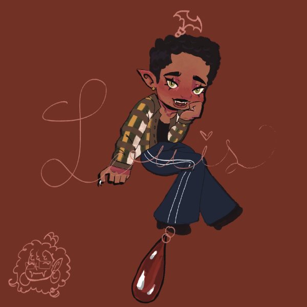 Louis IWTV Blood Charm Acrylic Keychain