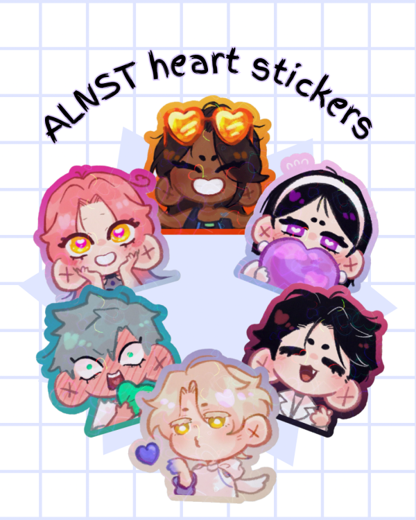ALNST heart stickers