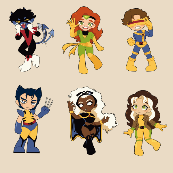 X-Men Chibi Sticker Set of 6
