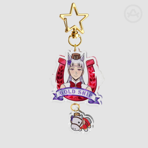 Gold Ship Star Hook Connection Acrylic Keychains
