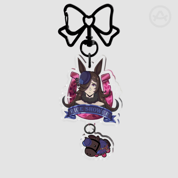 Rice Shower Ribbon Hook Connection Acrylic Keychain