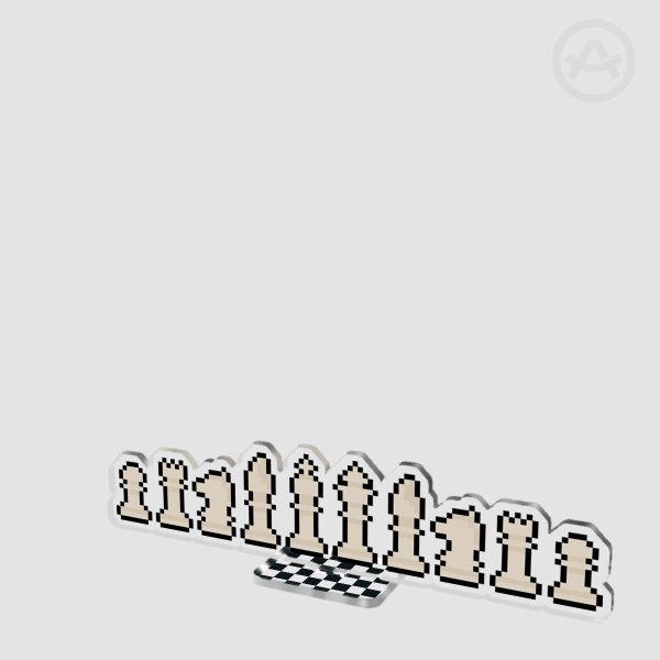 White Piece Chess Standee