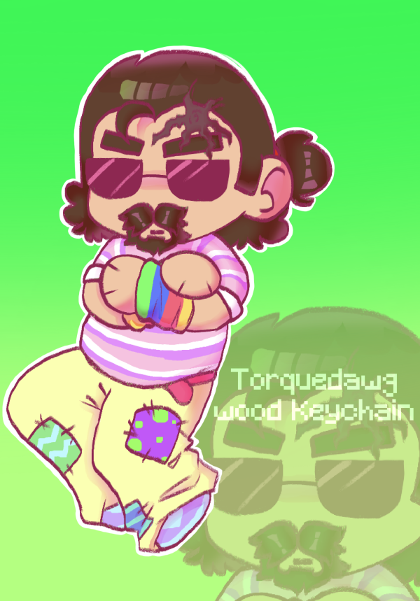 TORQUEDAWG EASTER WOOD KEYCHAIN