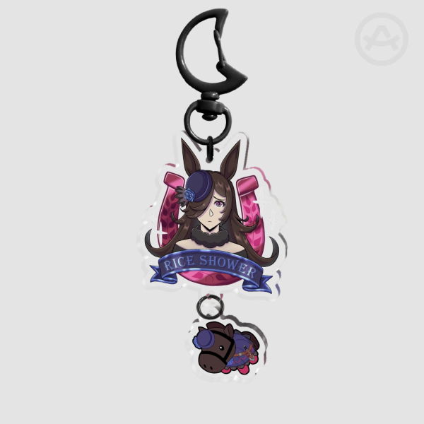 Rice Shower Moon Hook Connection Acrylic Keychain