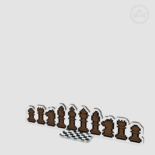 Black Piece Chess Standee