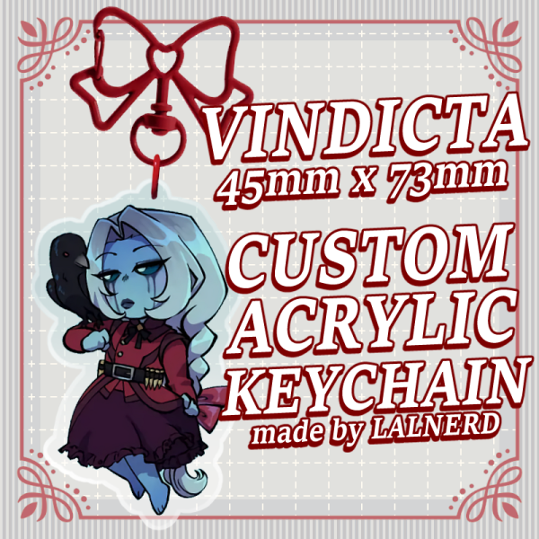 DEADLOCK Vindicta Colored Edge Acrylic Keychains - 45mm x 73mm