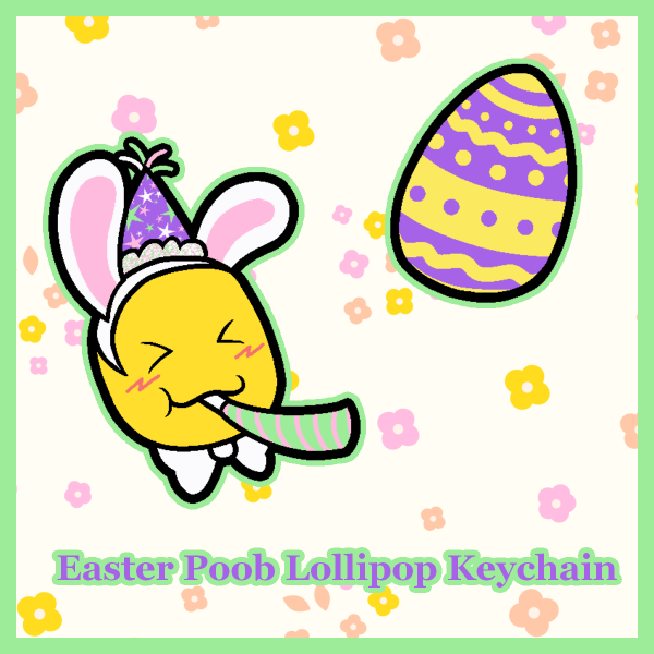 Easter Poob Lollipop Keychain