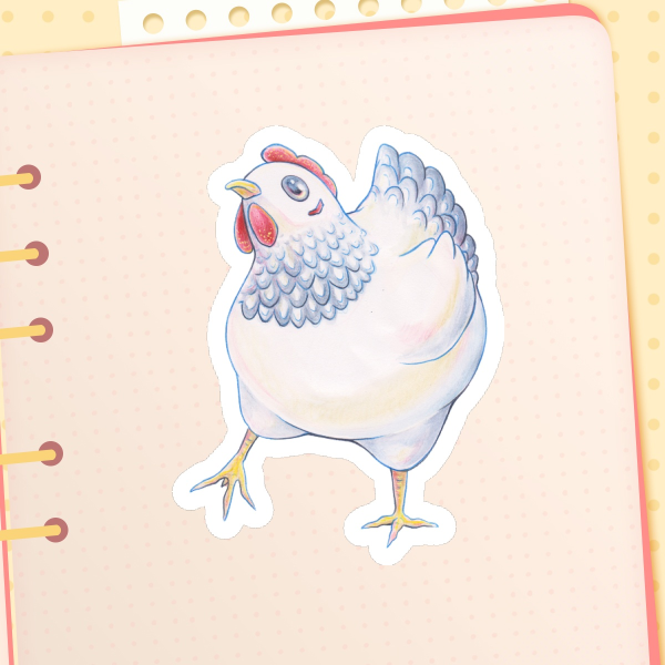 Sussex Chicken Die Cut Stickers