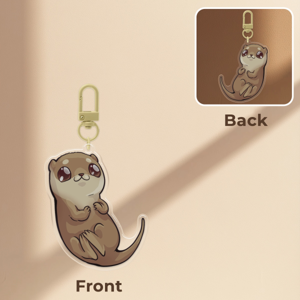 Otter Epoxy Clear Acrylic Keychains