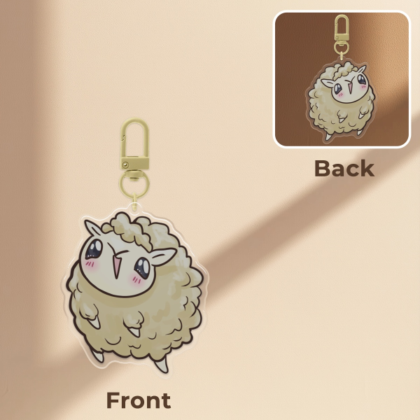Sheep Epoxy Clear Acrylic Keychains