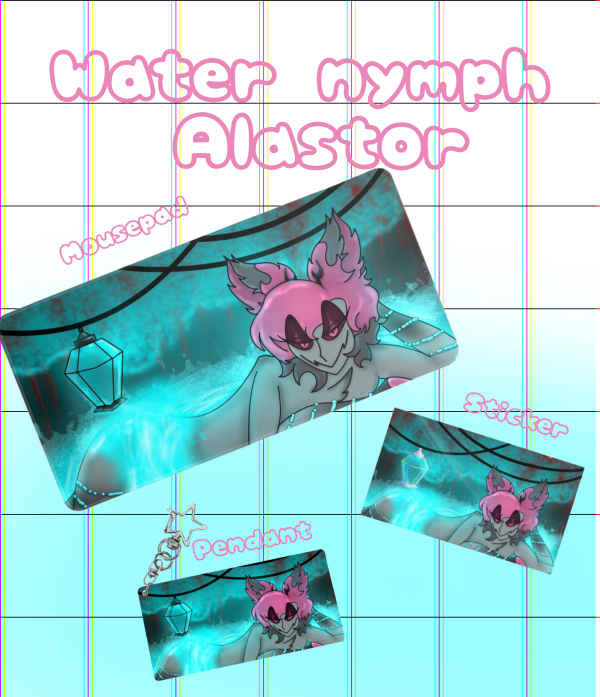 Water nymph alastor set - large mousepad
