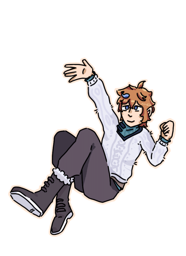 Tartaglia Sticker and Keychain bundle | Genshin Impact