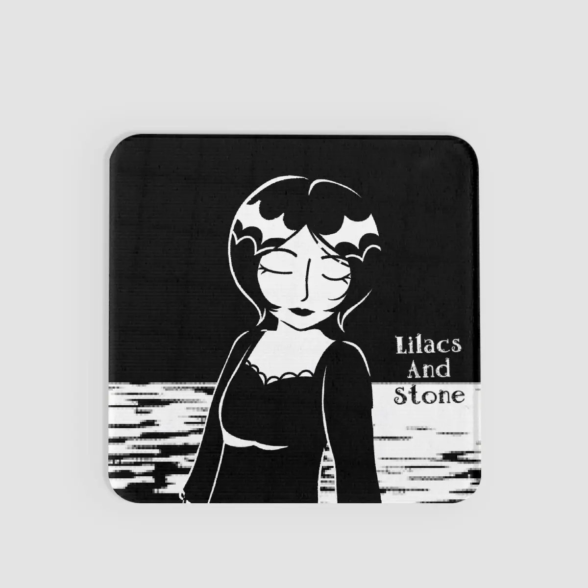 Blinking Monochrome Lady Sticker