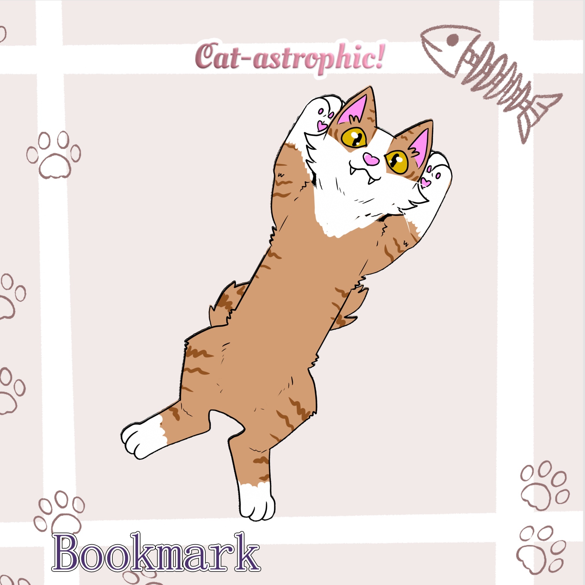 Ginger/White Tabby Cat Bookmark