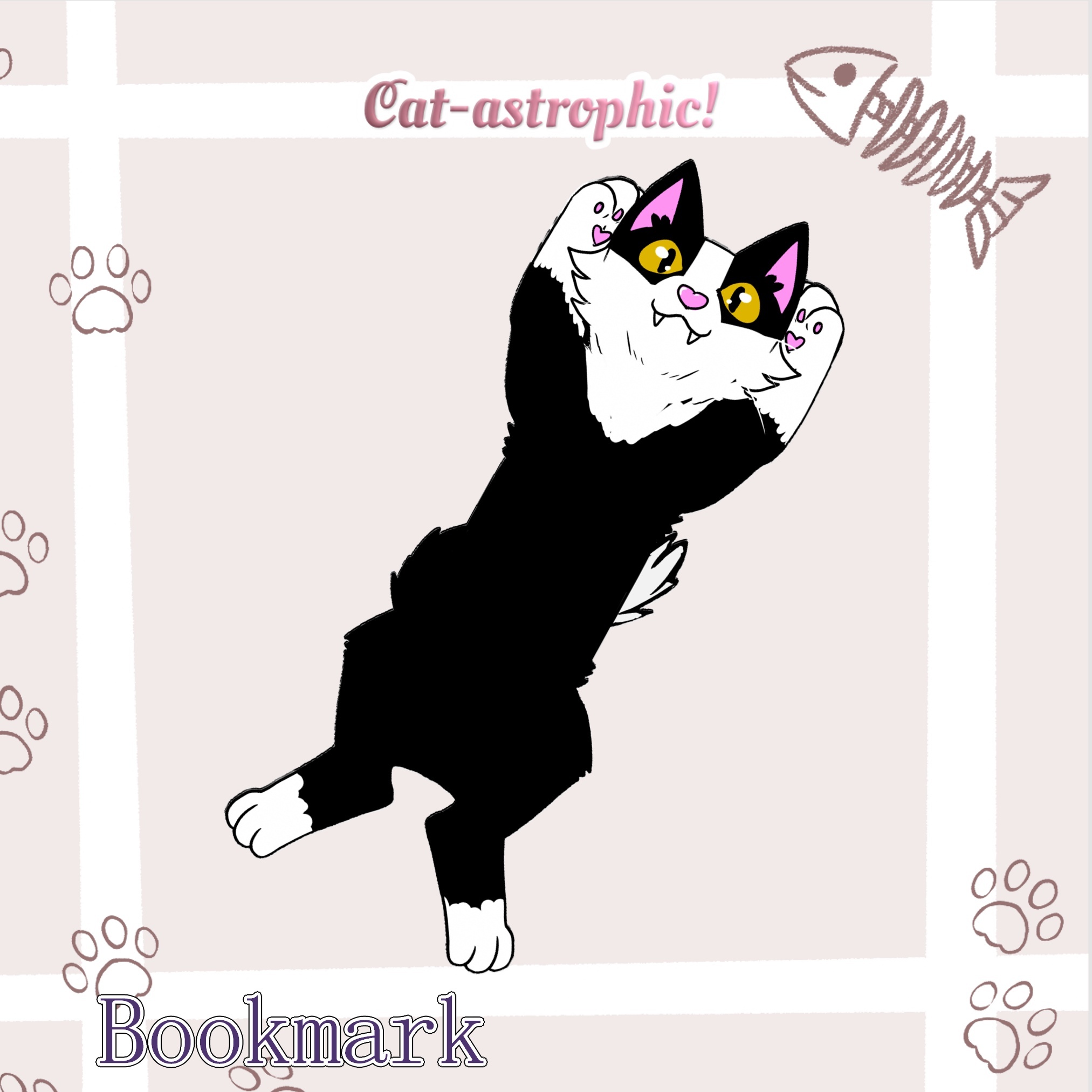 Black Tuxedo Cat Bookmark